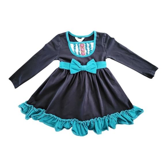 Girls Matilda Jane Once Upon A Time Sense Of Wonder Dress size 2 EUC Blue Boho - Picture 1 of 11